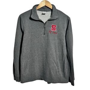 Stadium Athletics NC State Quarter Zip Women M Gray College ACC Sport Team Gear
